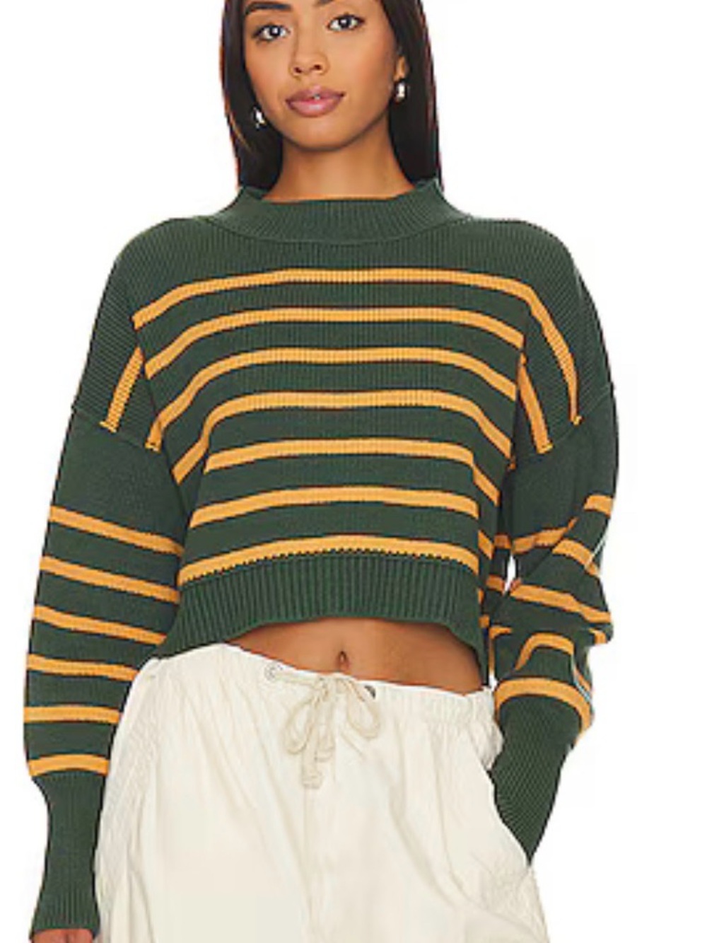 Free People Easy Street Cropped Crewneck l Sweater